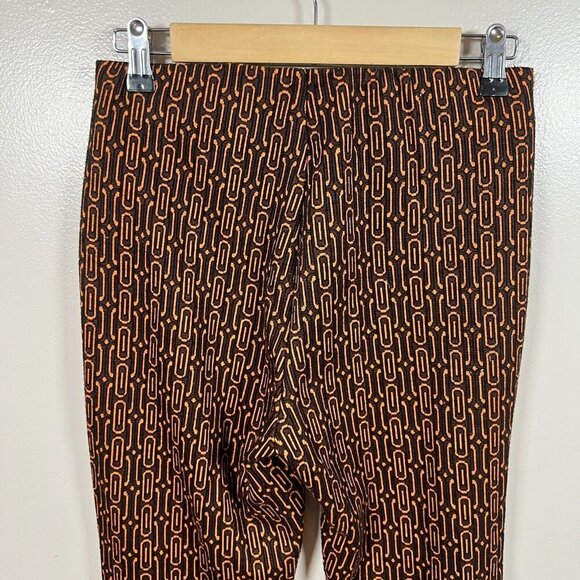 Dolan Anthropologie Pants Size XS Black Orange Retro Mod Work Office Pull On - Picture 9 of 11